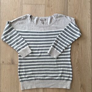 Banana Republic Gray Striped Women's Sweater
